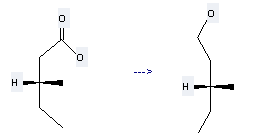Pentanoic acid,3-methyl-, (3R)- can be used to produce (R)-3-methyl-pentan-1-ol at the temperature of 20 °C